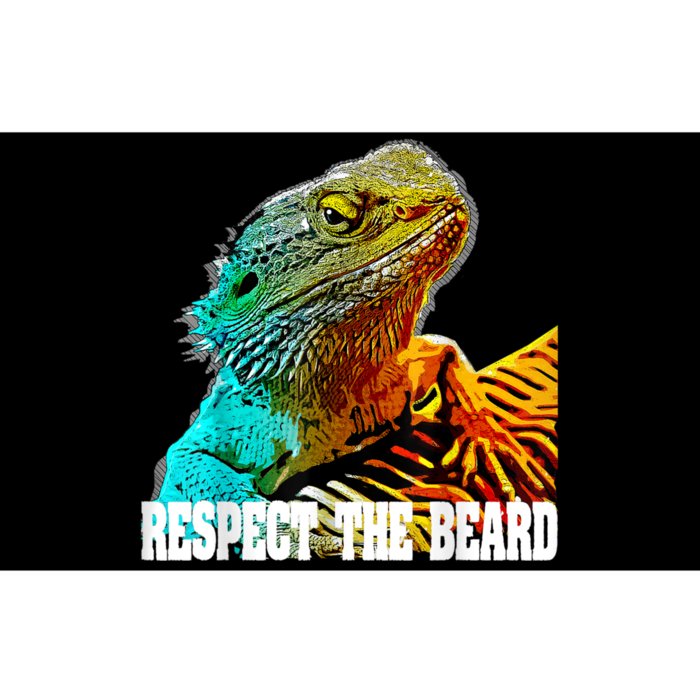 Respect The Beard Funny Bearded Dragon Bumper Sticker