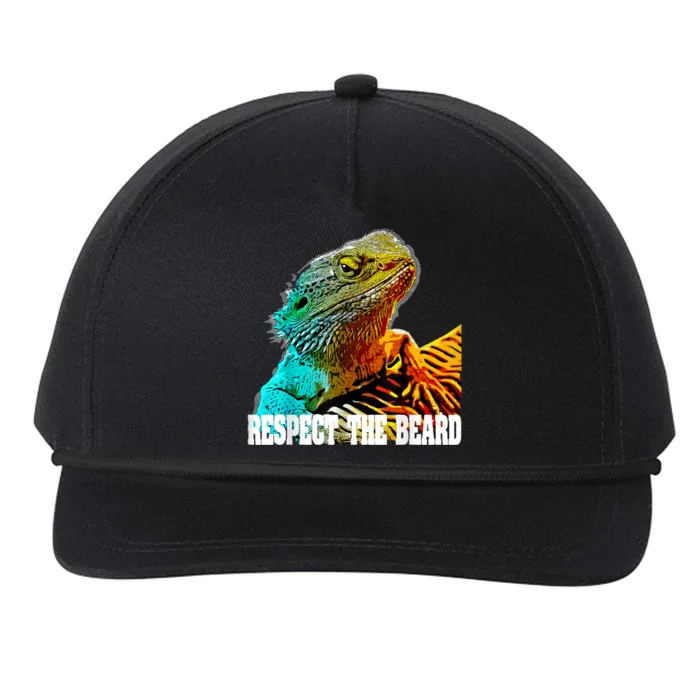 Respect The Beard Funny Bearded Dragon Snapback Five-Panel Rope Hat