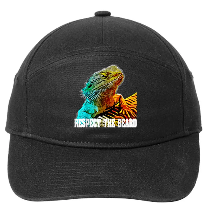 Respect The Beard Funny Bearded Dragon 7-Panel Snapback Hat