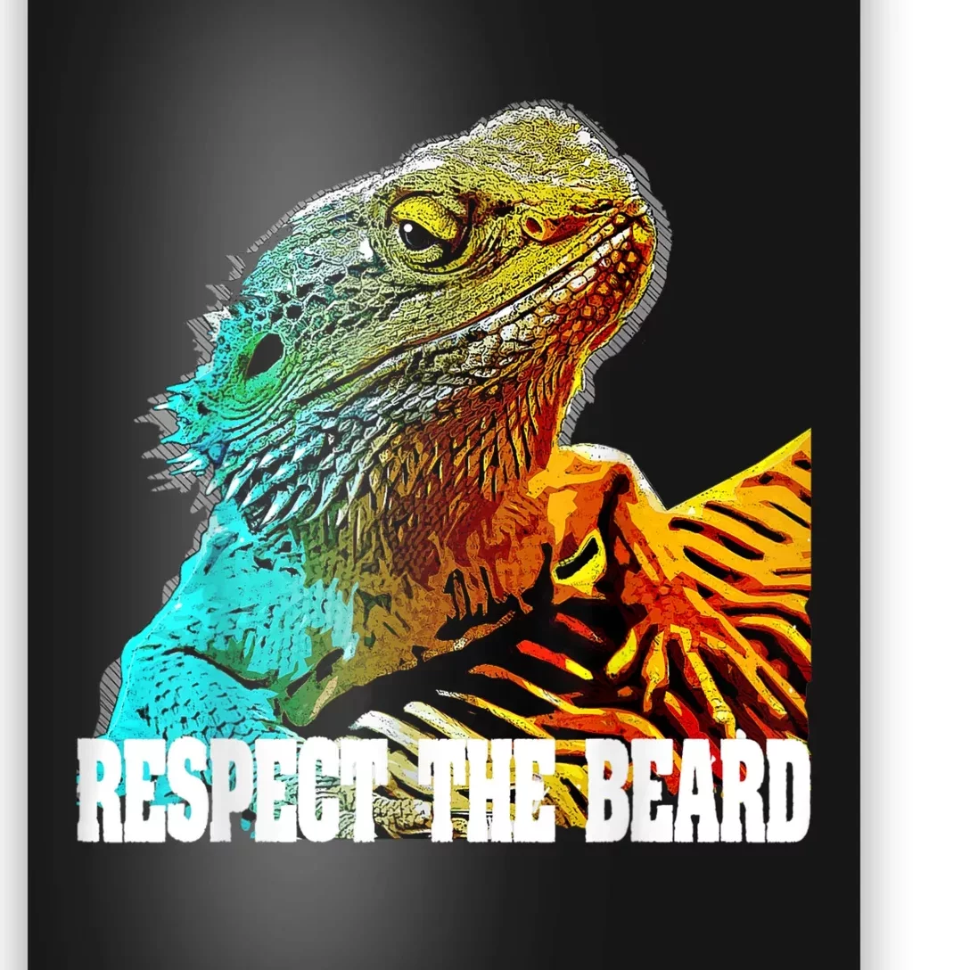 Respect The Beard Funny Bearded Dragon Poster