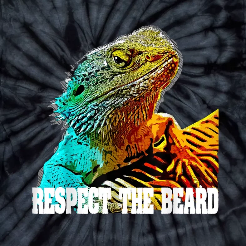 Respect The Beard Funny Bearded Dragon Tie-Dye T-Shirt