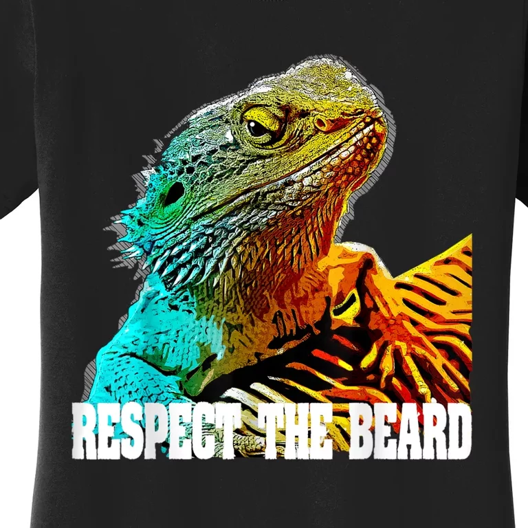 Respect The Beard Funny Bearded Dragon Women's T-Shirt