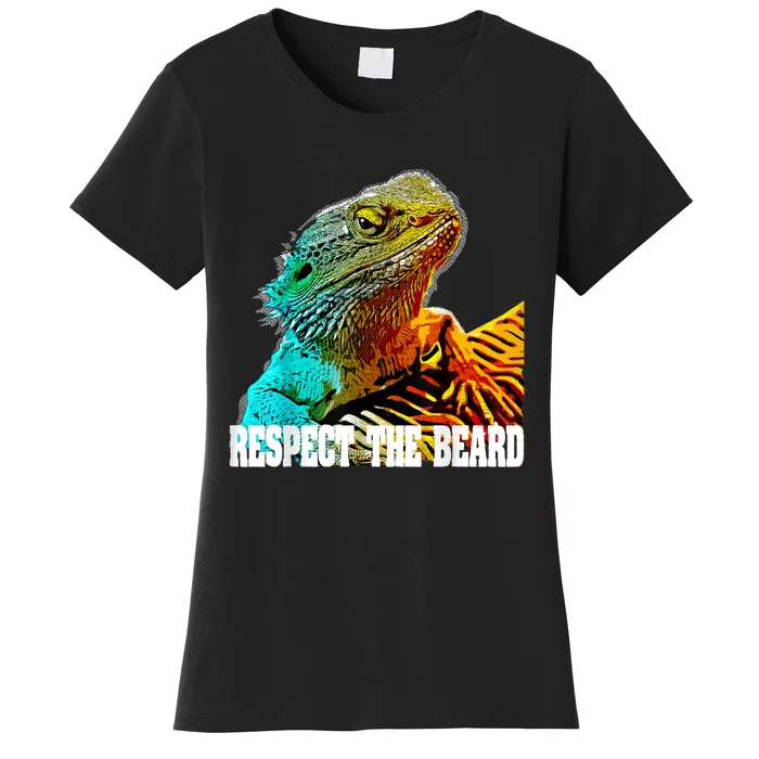 Respect The Beard Funny Bearded Dragon Women's T-Shirt