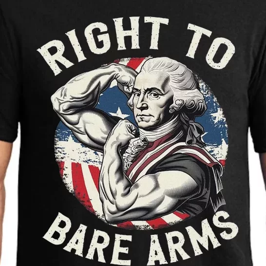 Right To Bare Arms 4th Of July Funny Gym George Washington Pajama Set