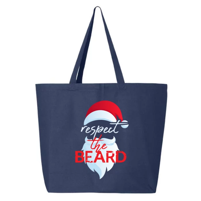 Respect The Beard Santa Claus Funny Christmas 25L Jumbo Tote