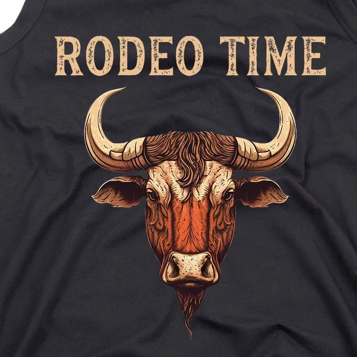 Rodeo Time Bull Riding Cowboy Bull Rider Rodeo Time Tank Top