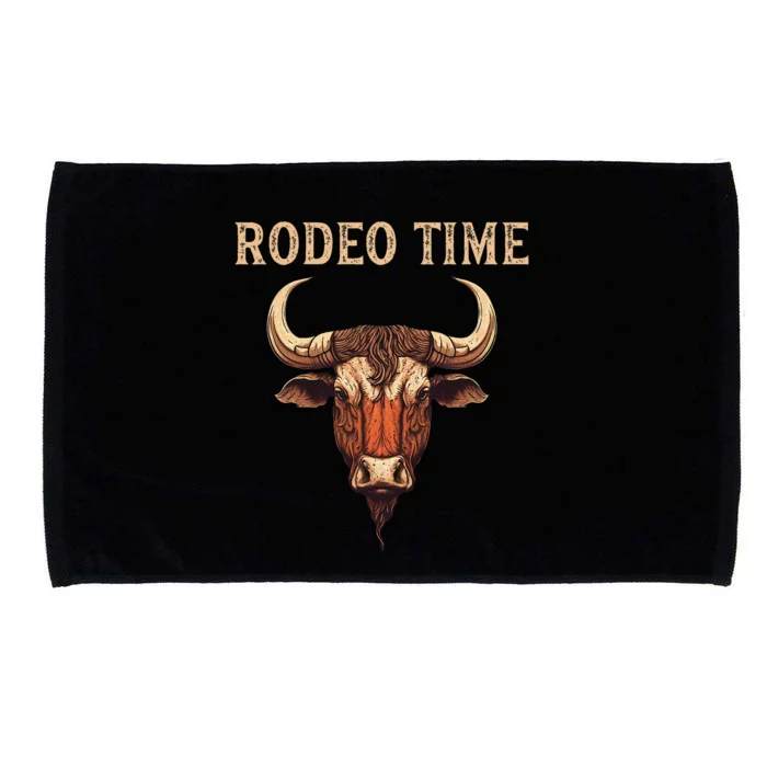 Rodeo Time Bull Riding Cowboy Bull Rider Rodeo Time Microfiber Hand Towel