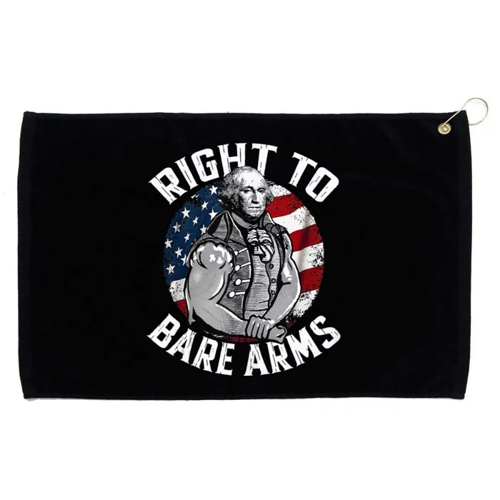 Right To Bare Arms 4th Of July Gym George Washington Grommeted Golf Towel