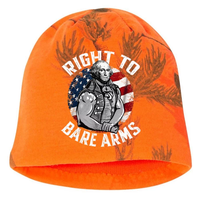 Right To Bare Arms 4th Of July Gym George Washington Kati - Camo Knit Beanie