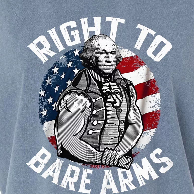 Right To Bare Arms 4th Of July Gym George Washington Garment-Dyed Women's Muscle Tee