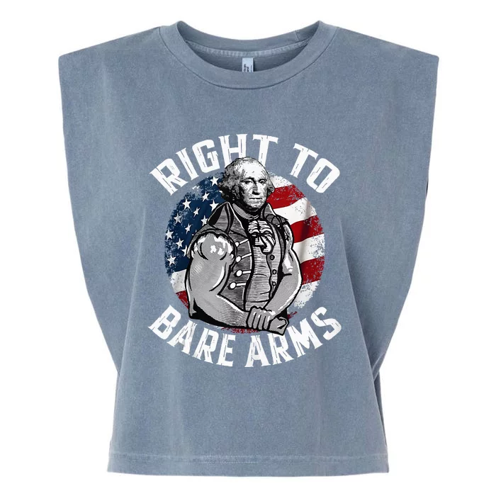 Right To Bare Arms 4th Of July Gym George Washington Garment-Dyed Women's Muscle Tee