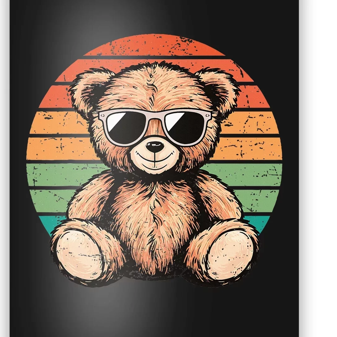 Retro Teddy Bear Casual Cute Poster