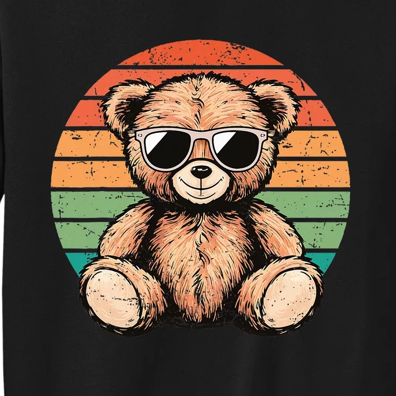 Retro Teddy Bear Casual Cute Tall Sweatshirt