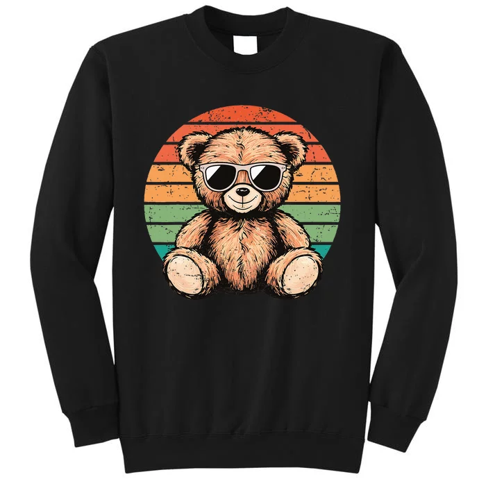 Retro Teddy Bear Casual Cute Tall Sweatshirt