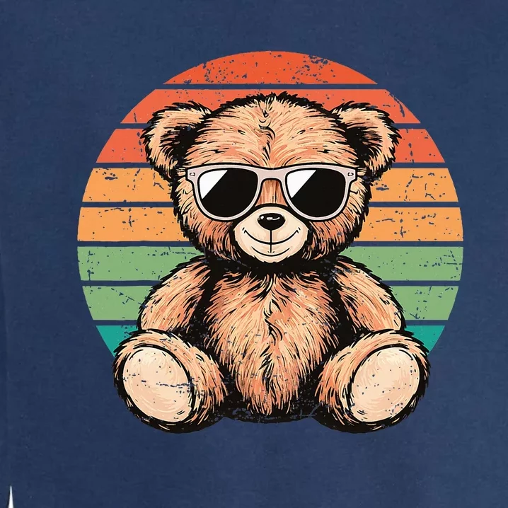 Retro Teddy Bear Casual Cute Garment-Dyed Sweatshirt