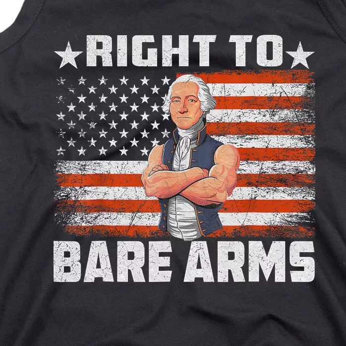 Right To Bare Arms Retro 4th Of July Funny Gym Tank Top