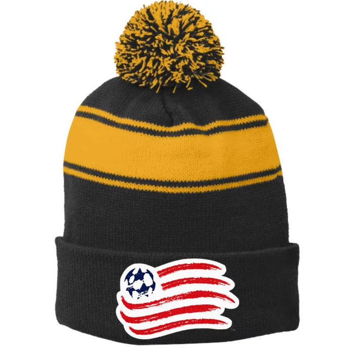 River Tubing Bitches Floating Float Summer Vacation Stripe Pom Pom Beanie