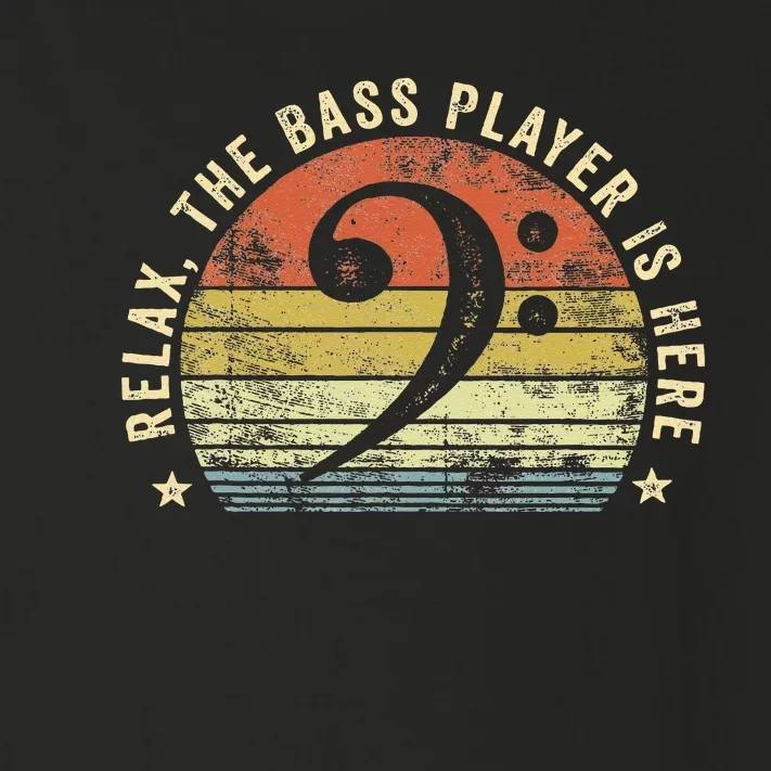 Relax The Bass Player Is Here Bassist Gifts Music Guitar Toddler Long Sleeve Shirt