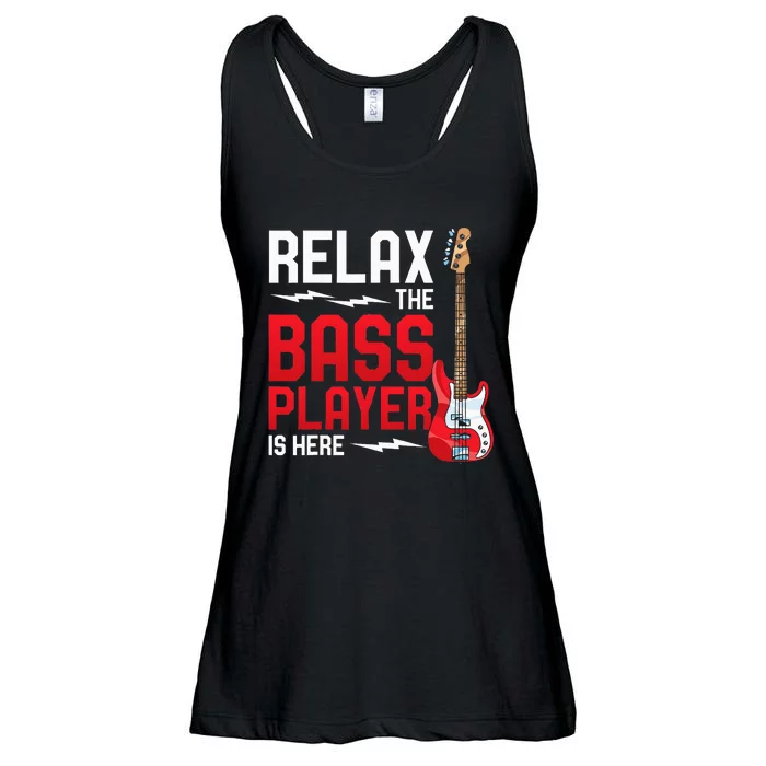 Relax The Bass Player Is Here Bass Guitar Ladies Essential Flowy Tank