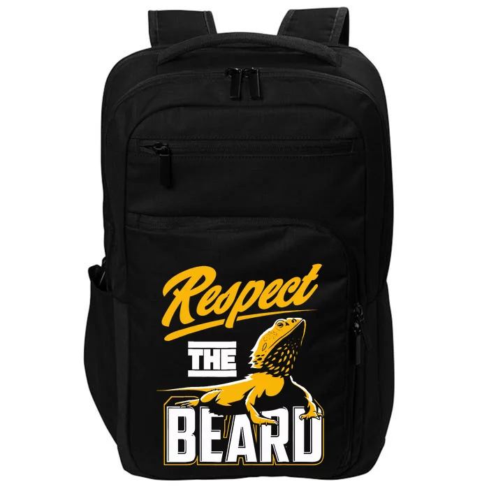 Respect The Beard Pogona & Bearded Dragon Impact Tech Backpack