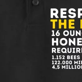 Respect The Bees Bee Lover Beekeeping & Beekeeper Dry Zone Grid Performance Polo