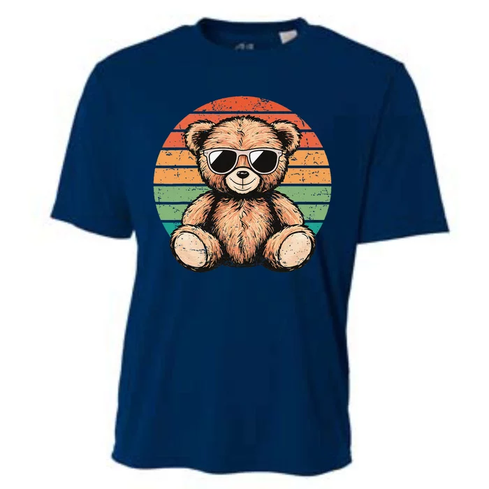 Retro Teddy Bear Casual Cute Funny Graphic Cooling Performance Crew T-Shirt