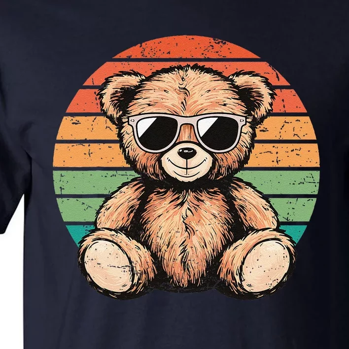 Retro Teddy Bear Casual Cute Funny Graphic Tall T-Shirt