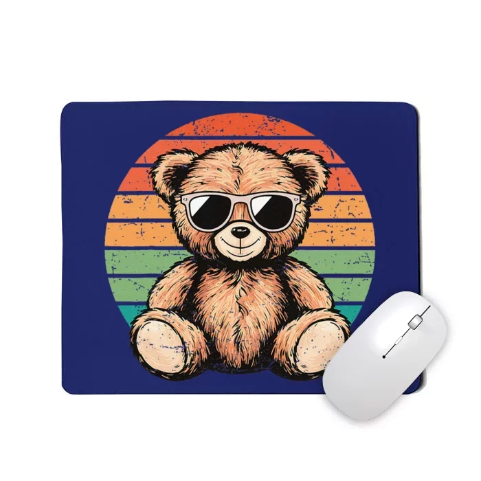 Retro Teddy Bear Casual Cute Funny Graphic Mousepad