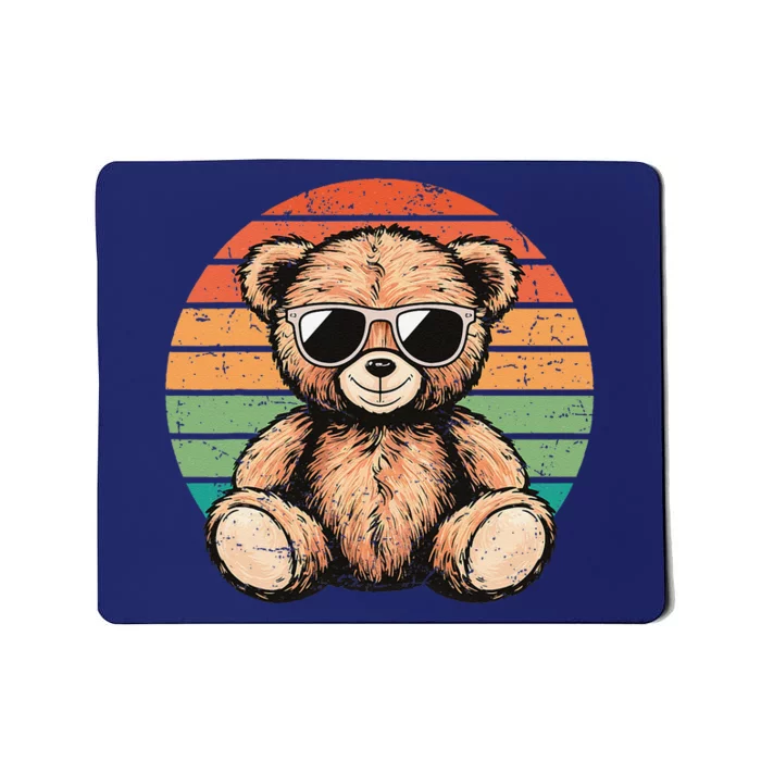 Retro Teddy Bear Casual Cute Funny Graphic Mousepad