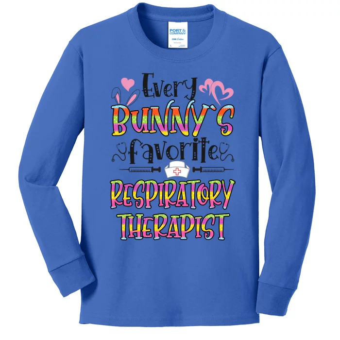 Respiratory Therapist Bunnys Favorite Nurse Easter Day Gift Kids Long Sleeve Shirt