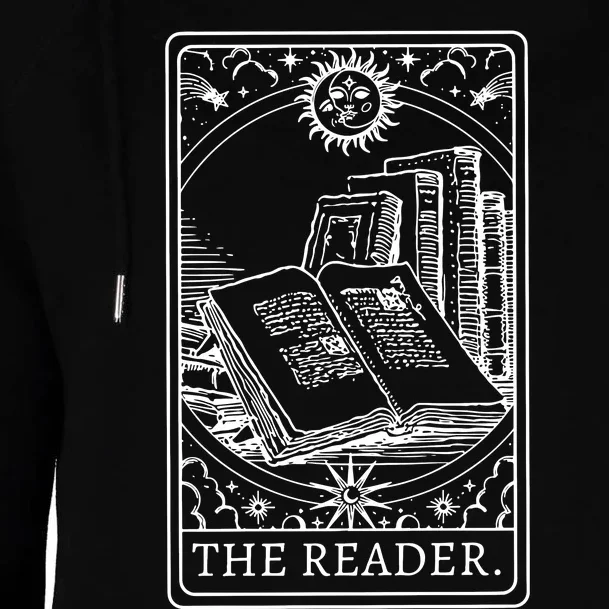 Reader Tarot Bookish Womens Funnel Neck Pullover Hood