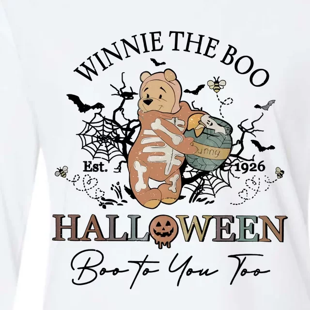 Retro The Boo Halloween Boo To You Too Womens Cotton Relaxed Long Sleeve T-Shirt