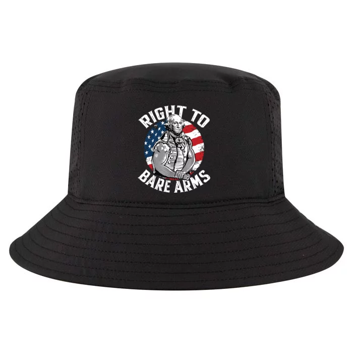 Right To Bare Arms 4th Of July Funny Gym George Washington Cool Comfort Performance Bucket Hat