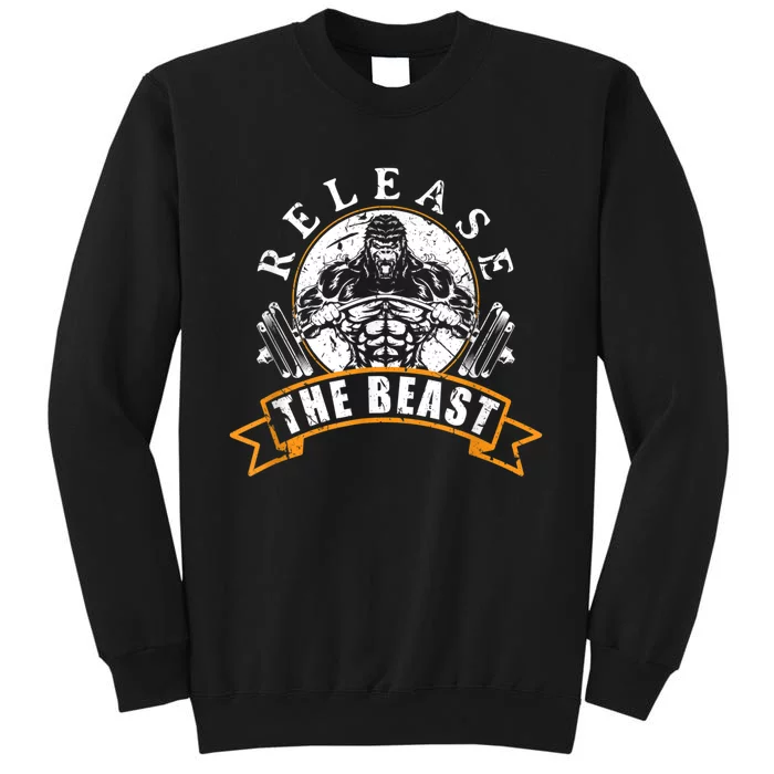 Release The Beast Strongman Gorilla Strength Sport Lifting Tall Sweatshirt