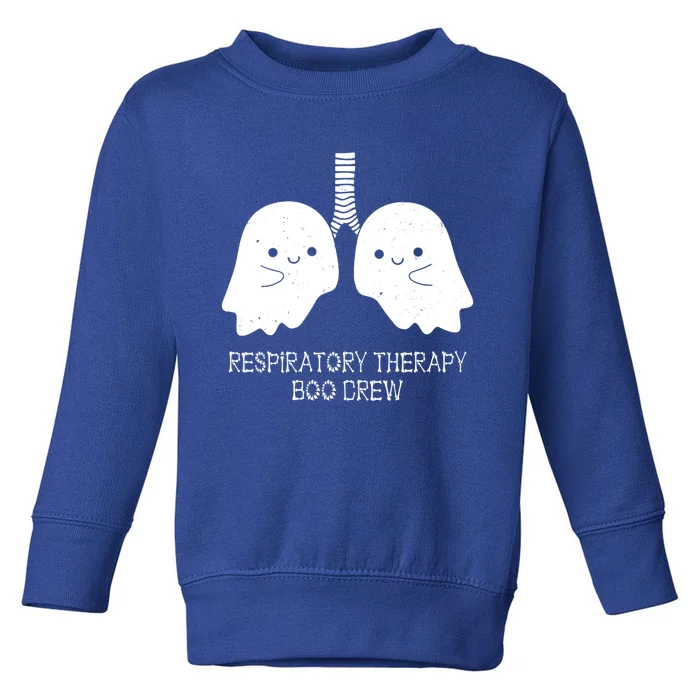 Respiratory Therapy Boo Crew Lungs Halloween Therapist Rt Cool Gift Toddler Sweatshirt