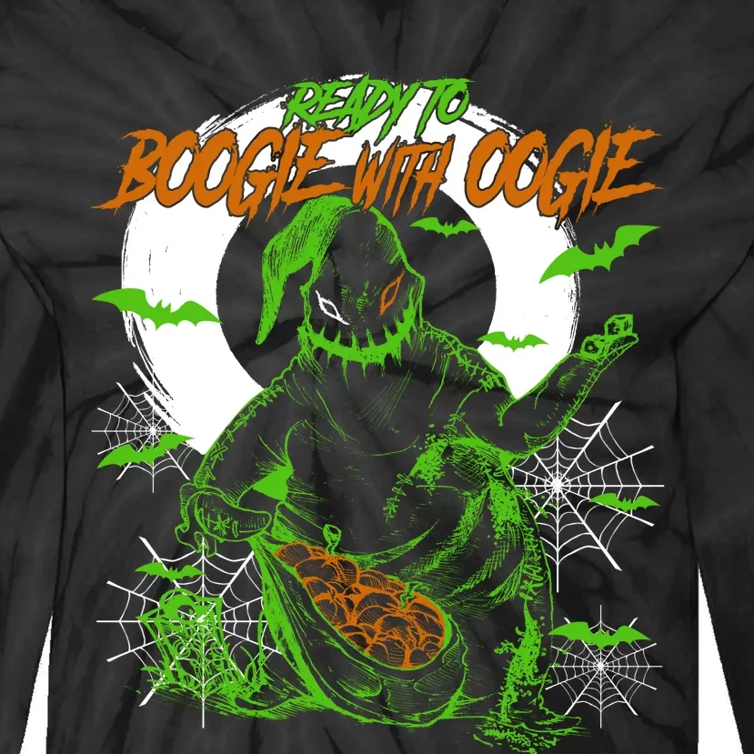 Ready To Boogie With Boogie Oogie Nightmare Halloween Tie-Dye Long Sleeve Shirt