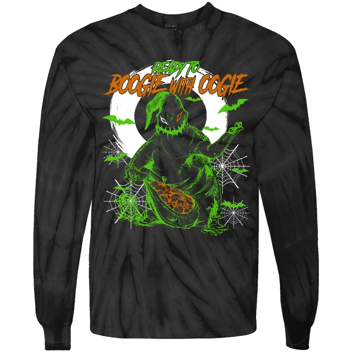 Ready To Boogie With Boogie Oogie Nightmare Halloween Tie-Dye Long Sleeve Shirt