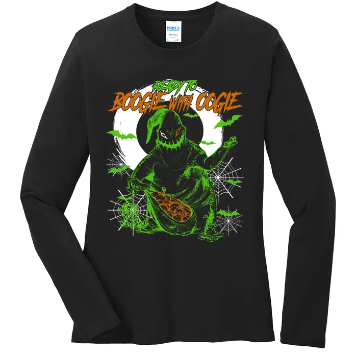 Ready To Boogie With Boogie Oogie Nightmare Halloween Ladies Long Sleeve Shirt