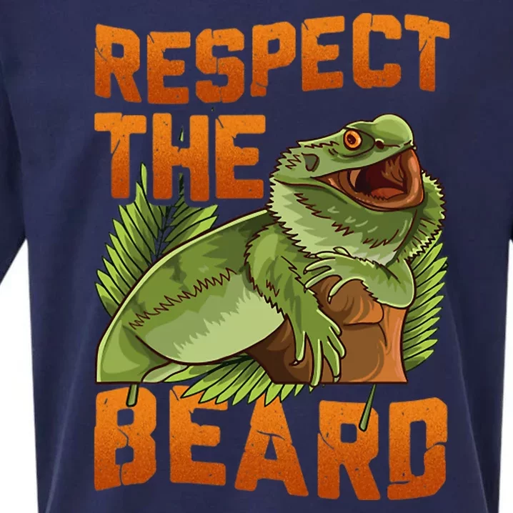 Respect The Beard Tee Funny Bearded Dragon Sueded Cloud Jersey T-Shirt