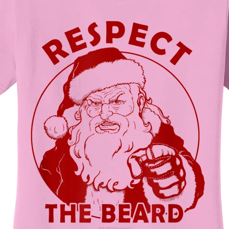 Respect The Beard Santa Claus Funny Christmas Women's T-Shirt