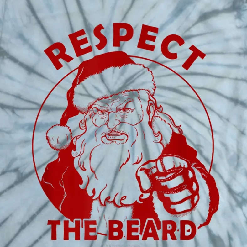 Respect The Beard Santa Claus Funny Christmas Tie-Dye T-Shirt