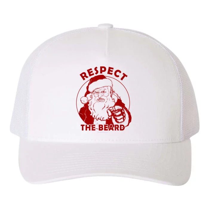 Respect The Beard Santa Claus Funny Christmas Yupoong Adult 5-Panel Trucker Hat