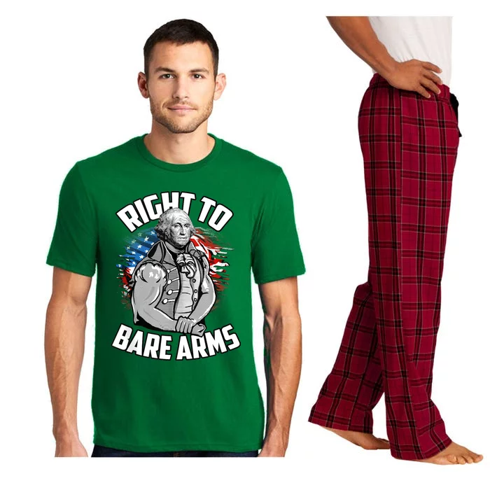 Right To Bare Arms 4th Of July Funny Gym Workout Pajama Set