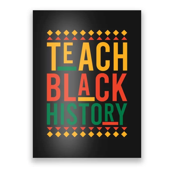 Retro Teach Black History Month Gift Poster