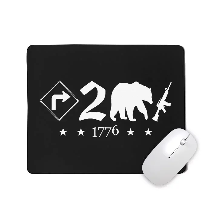 Right To Bear Arms Pro Gun Funny Patriotic Military Mousepad