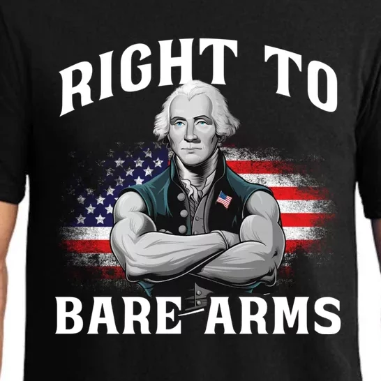 Right To Bare Arms 4th Of July Funny Gym George Washington Pajama Set