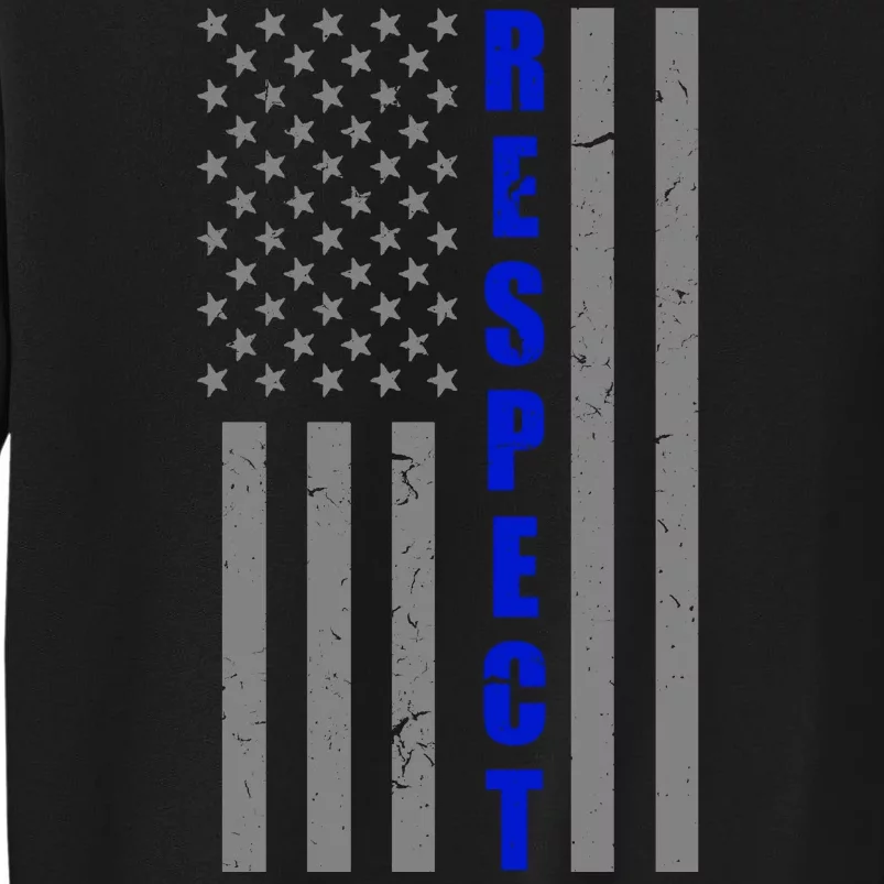 Respect The Blue Support Our Police American Flag Sweatshirt