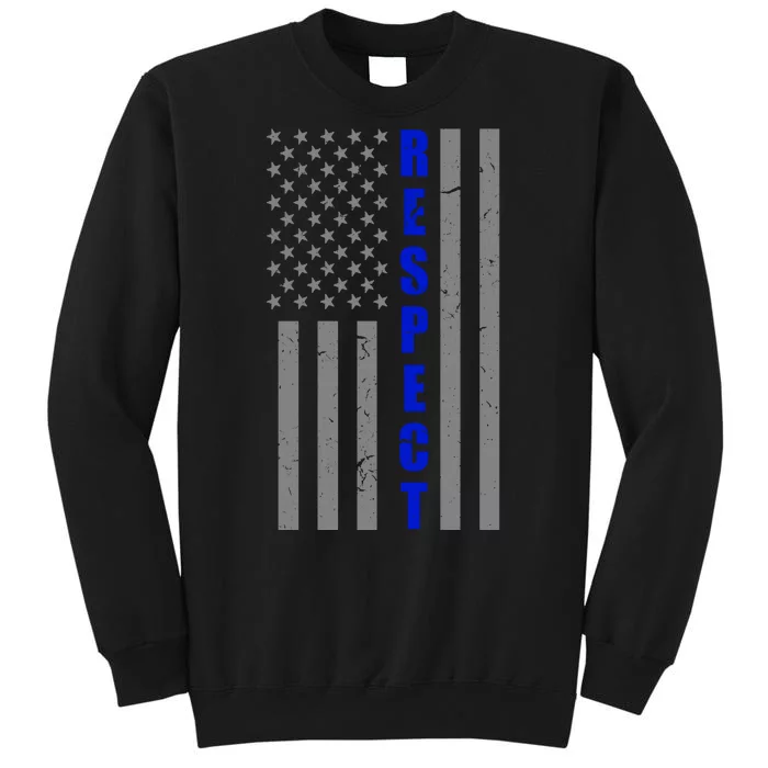 Respect The Blue Support Our Police American Flag Sweatshirt