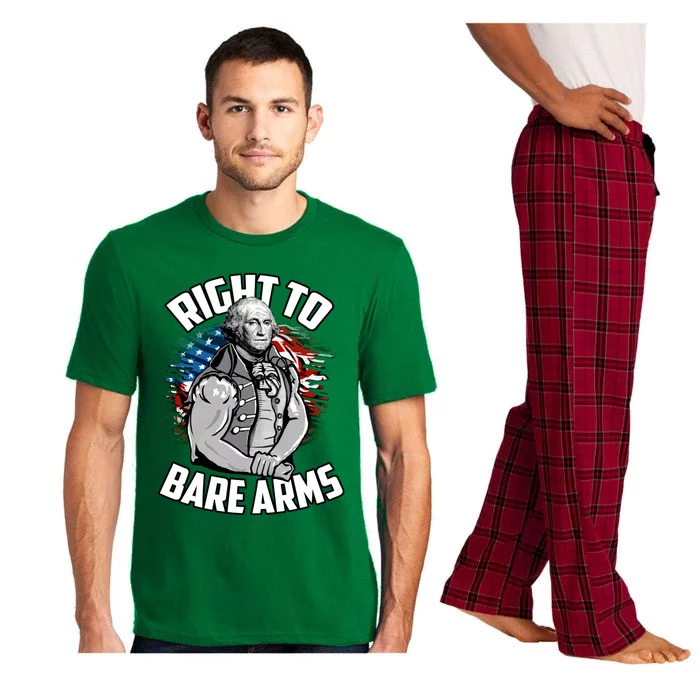 Right To Bare Arms 4th Of July Funny Gym George Washington Pajama Set