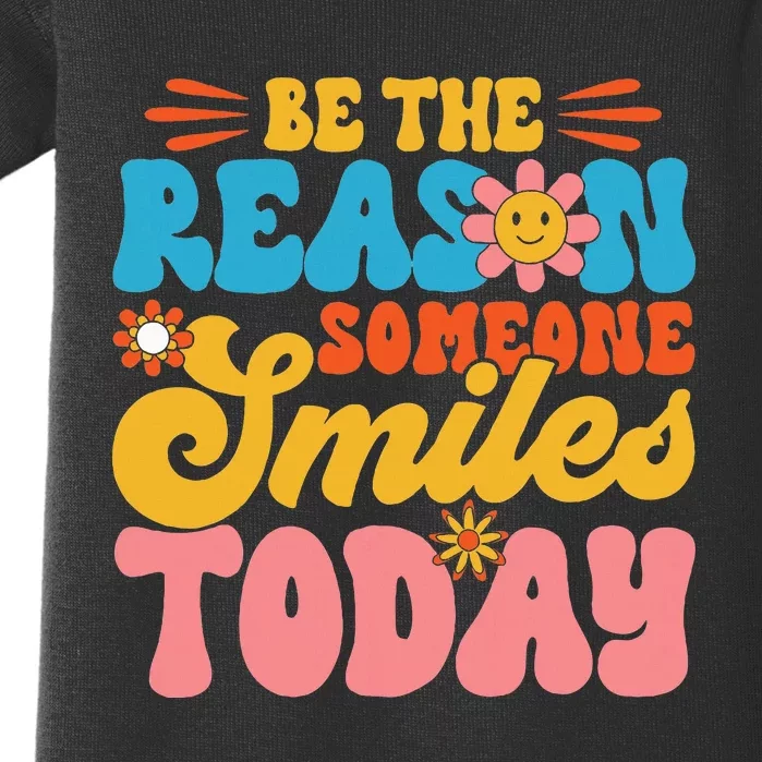 Retro Teacher Be The Reason Someone Smiles Today Teacher Baby Bodysuit